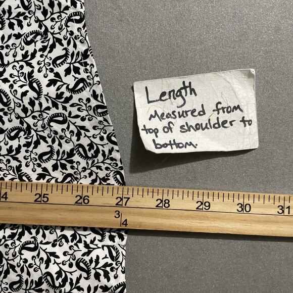 Croft & Barrow Button Up Shirt Plus Size 1X Black White Paisley Preppy Career - Picture 14 of 14